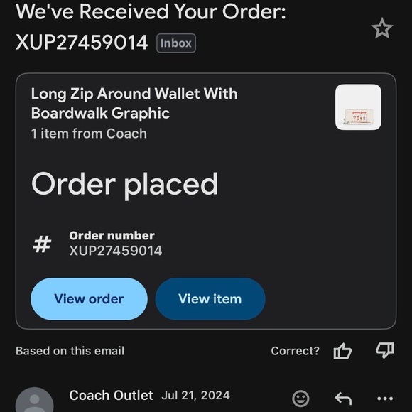 Coach Zip Around Wallet - Picture 7 of 7